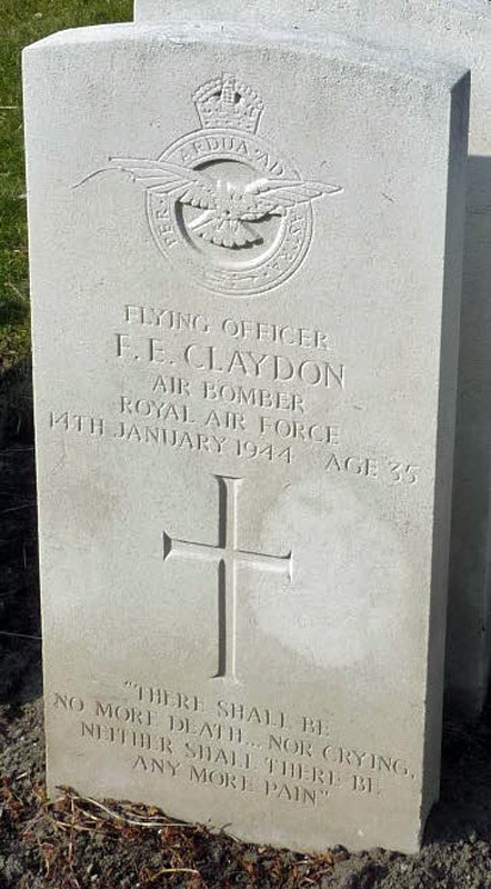 F/O Frank Edward Claydon<br/><br /><br />died January 14th, 1944
